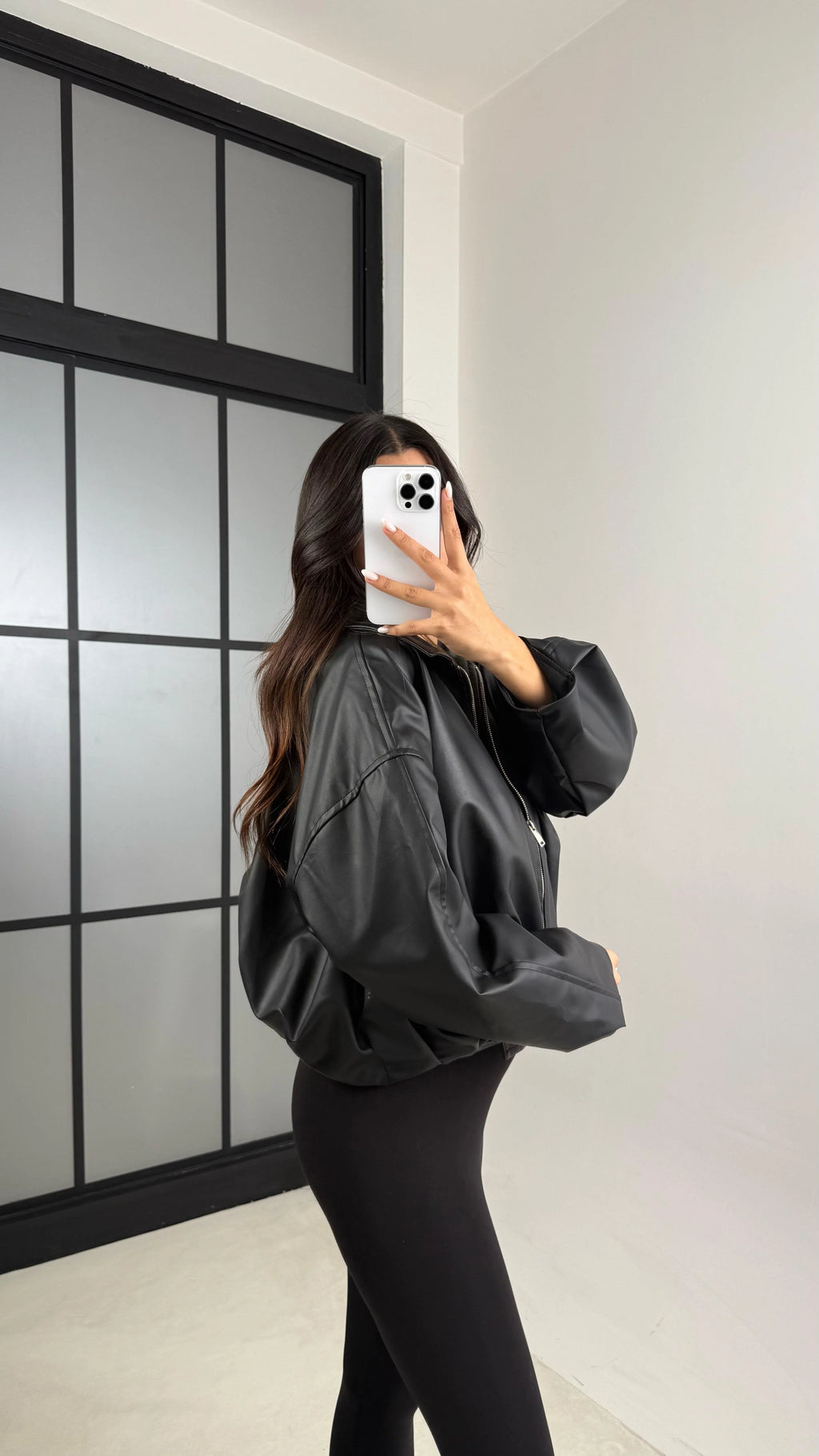 Blouson bomber similicuir