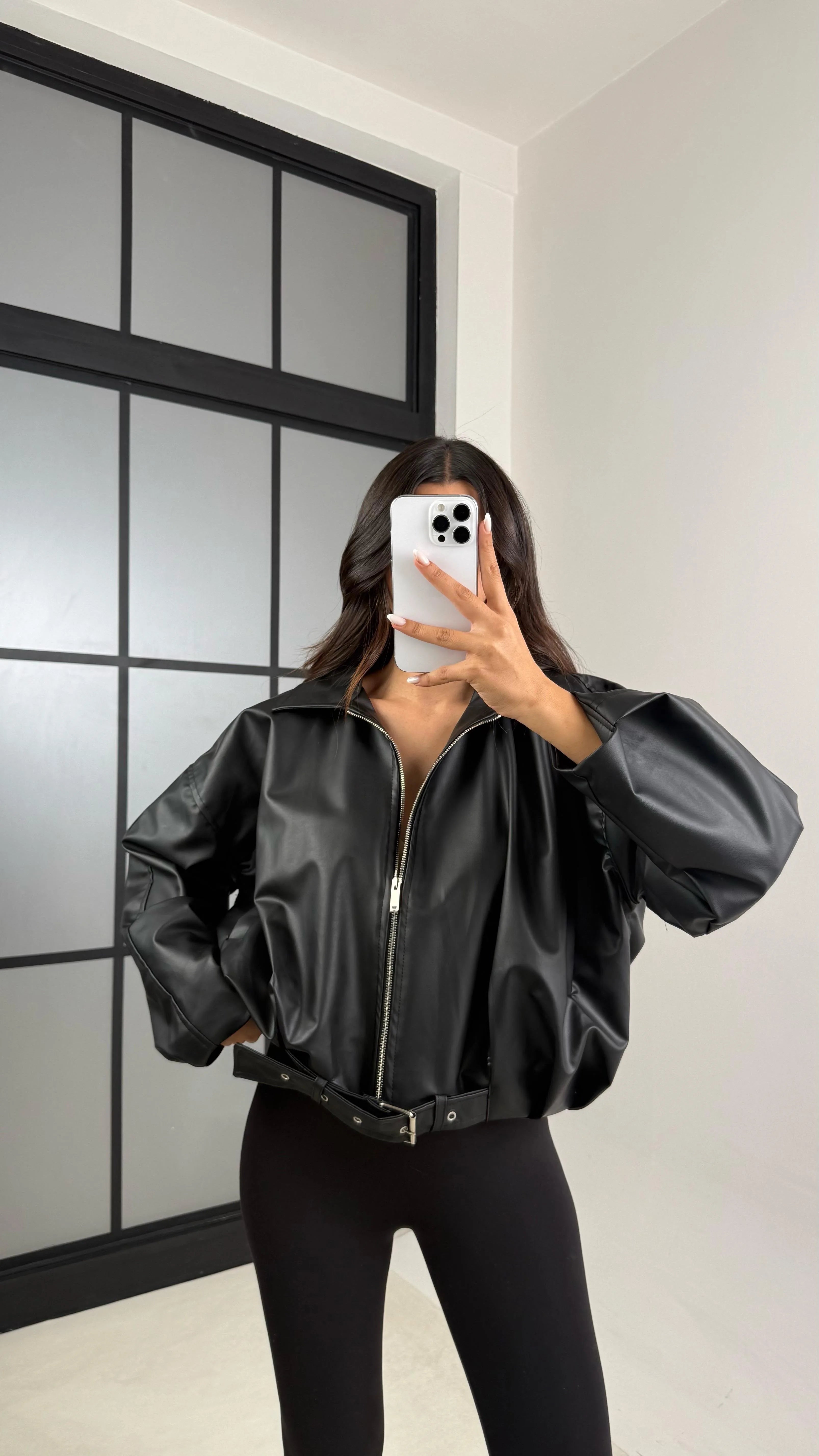 Blouson bomber similicuir